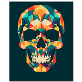 Malen nach Zahlen Totenkopf in 3D